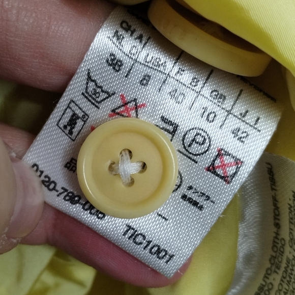 ‘S MaxMara Hooded Yellow Trench Rain Jacket Coat Women's Size 8 - Picture 7 of 12